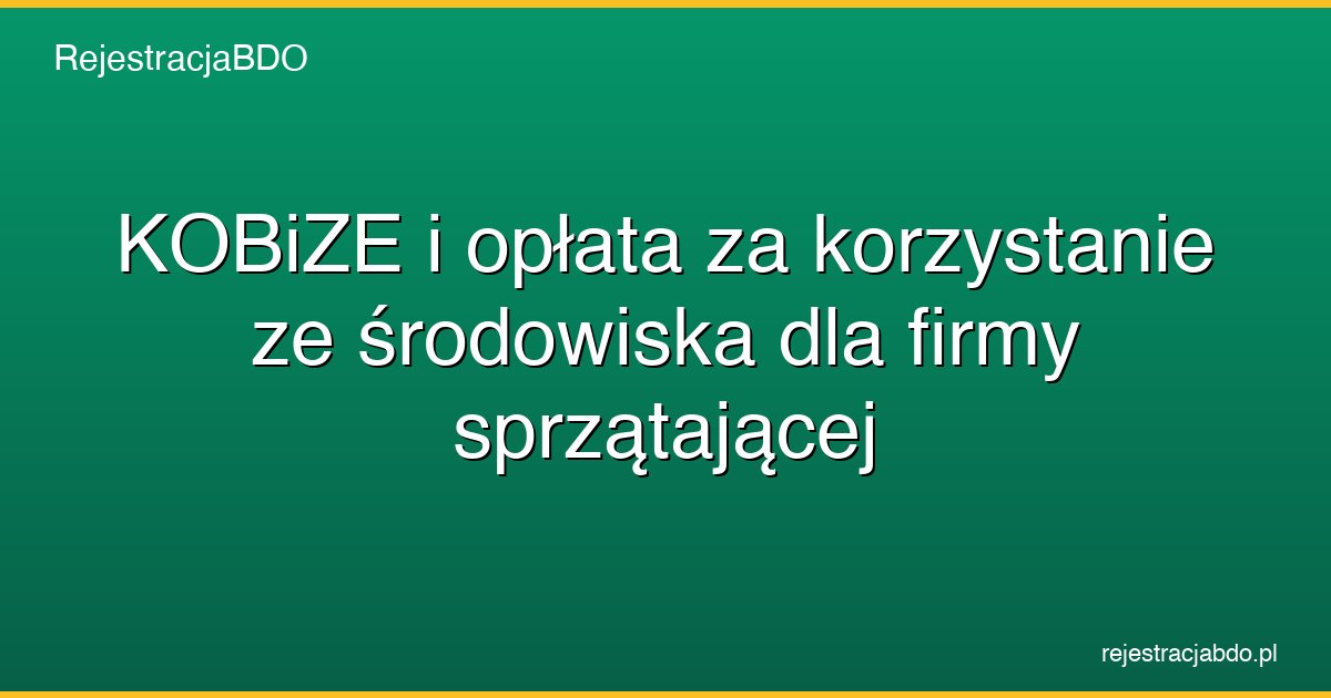 kobize oplata za srodowisko firma sprzatajaaca featured