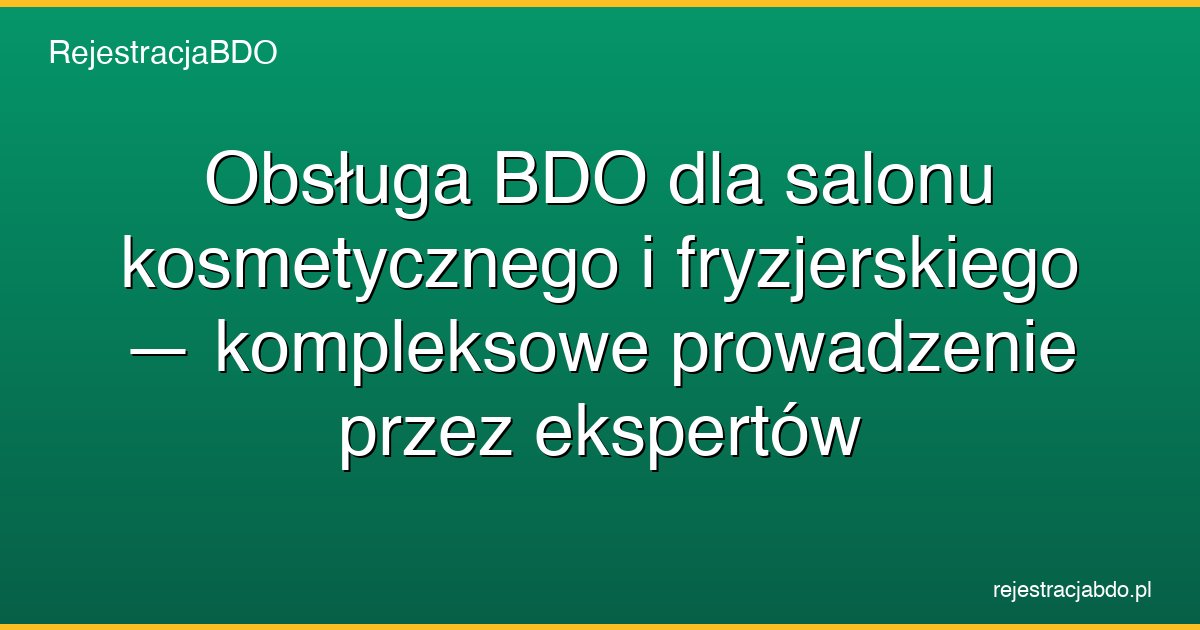 obsluga bdo salon kosmetyczny featured