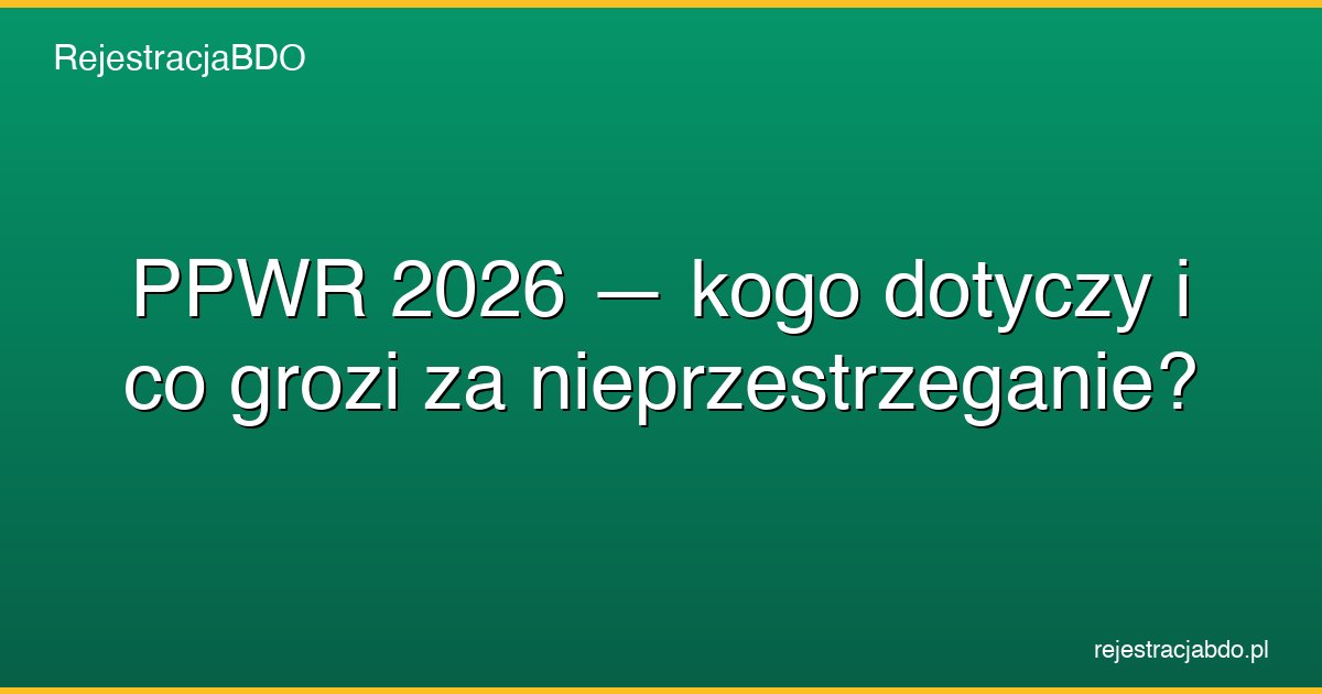 ppwr 2026 kogo dotyczy kary featured