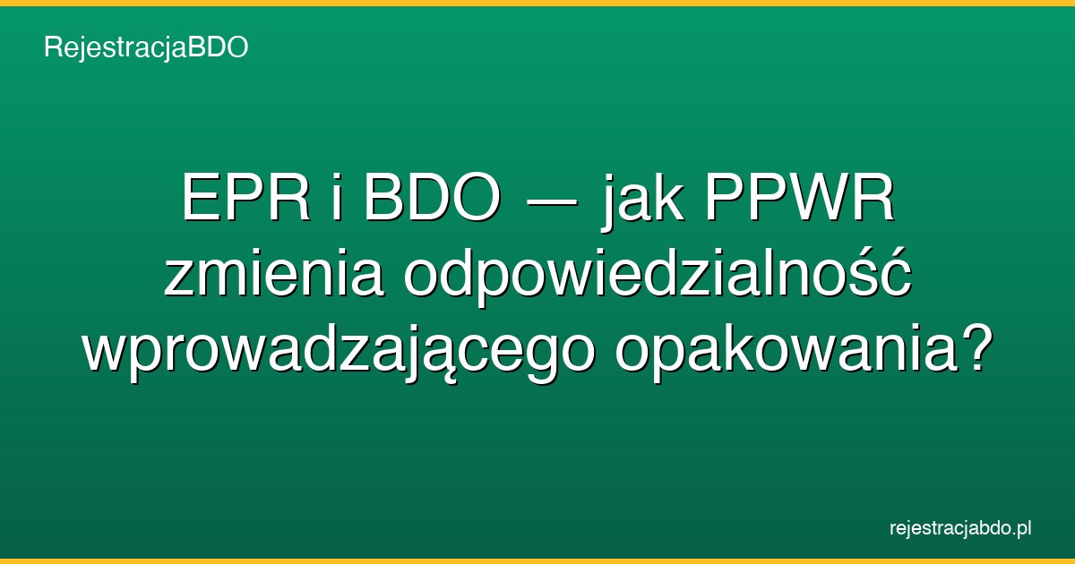 ppwr epr bdo odpowiedzialnosc wprowadzajacy featured