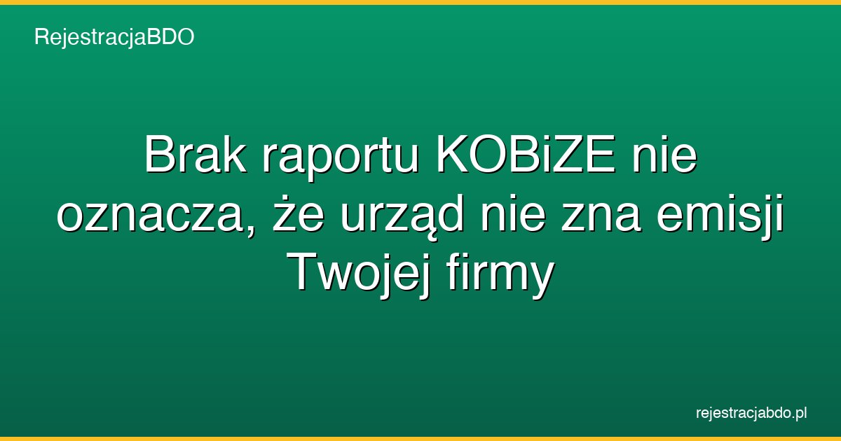 raport kobize emisje urzad brak featured