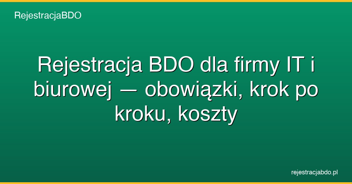 rejestracja bdo firma it featured
