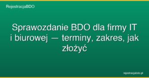 sprawozdanie bdo firma it featured