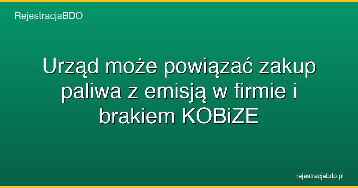 zakup paliwa emisja kobize urzad featured