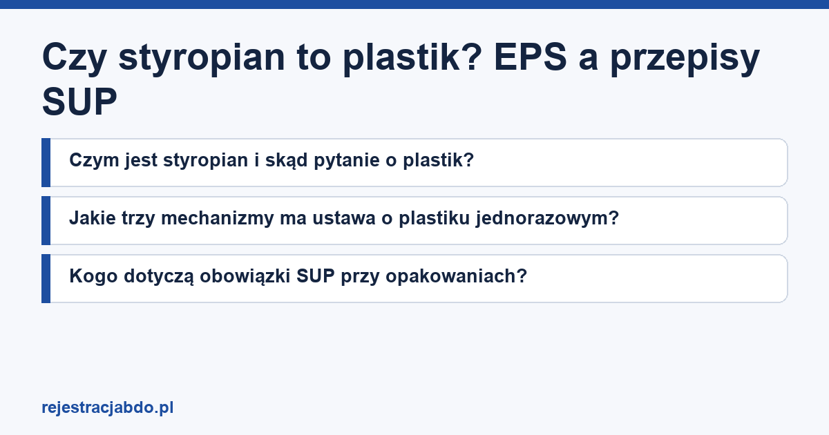 Czy styropian to plastik? EPS a przepisy SUP
