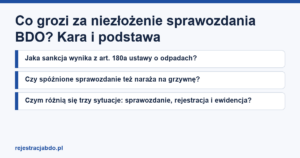 Karta artykułu: Co grozi za niezłożenie sprawozdania BDO? Kara i podstawa