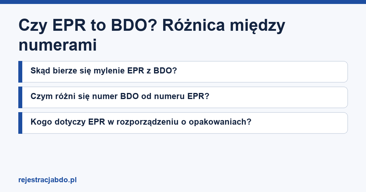 Karta artykułu: Czy EPR to BDO? Różnica między numerami
