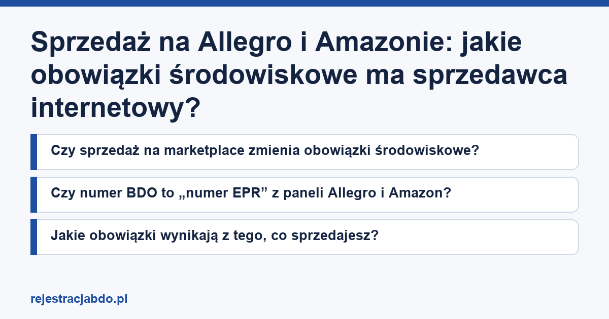 Karta artykułu: Sprzedaż na Allegro i Amazonie: jakie obowiązki środowiskowe ma sprzedawca internetowy?